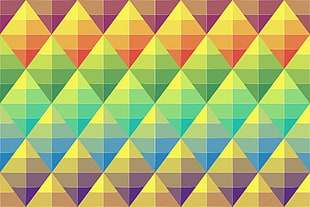 multicolored parallel pyramid illustration HD wallpaper