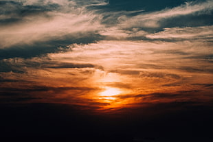 silhouette photo of mountains