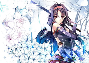 Swords Art Online character digital wallpaper, Sword Art Online, Konno Yuuki
