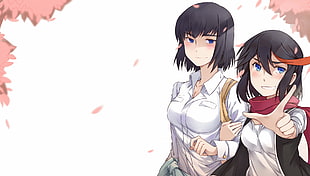 female anime character, Kill la Kill, Matoi Ryuuko, Kiryuin Satsuki HD wallpaper