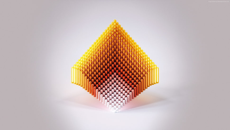 yellow and red illustration HD wallpaper
