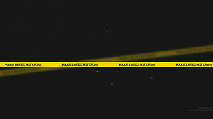 yellow and black police do not cross signage HD wallpaper