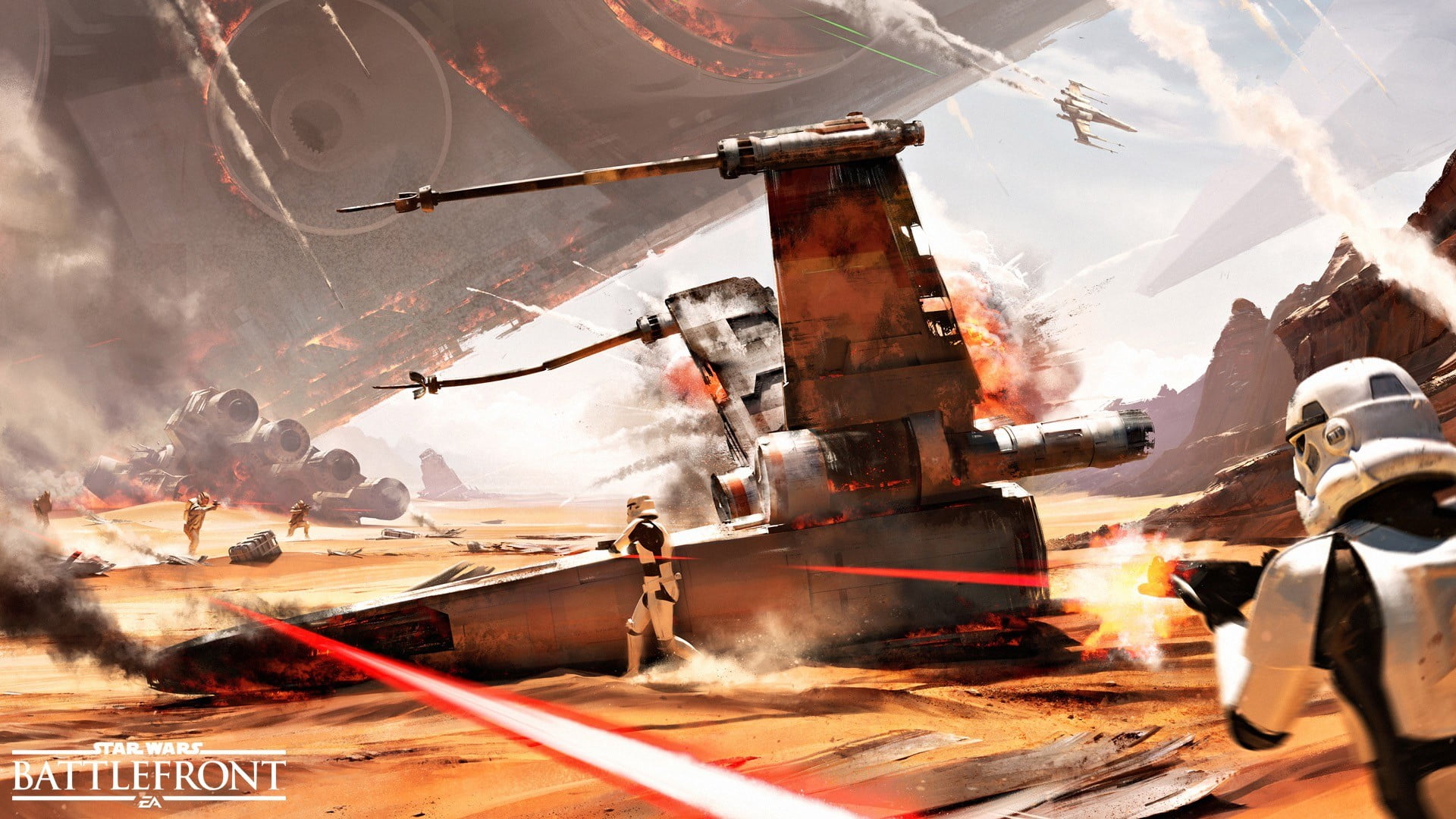 Star Wars Battlefront digital wallpaper, Star Wars, Star Wars: Battlefront, video games, X-wing