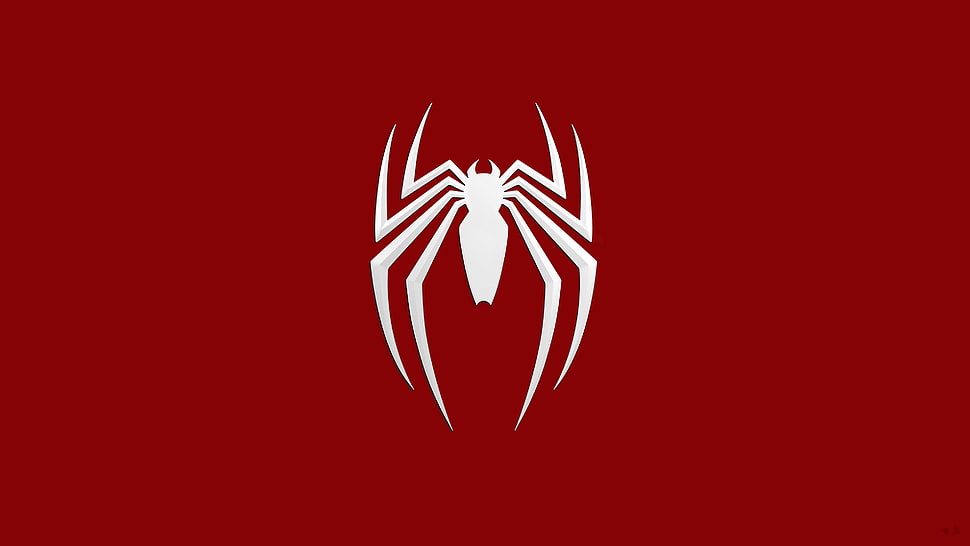 Marvel Spider-Man logo, Spider-Man, logo, simple background, Spider-Man (2018) HD wallpaper
