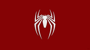 Marvel Spider-Man logo, Spider-Man, logo, simple background, Spider-Man (2018) HD wallpaper
