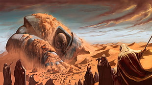 giant, desert, Apocalypse (character) HD wallpaper