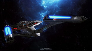 blue and grey aircraft digital wallpaper, Star Trek, USS Enterprise (spaceship), spaceship, space HD wallpaper