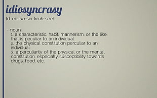 Idiosyncrasy poster, knowledge, dictionaries, minimalism, digital art