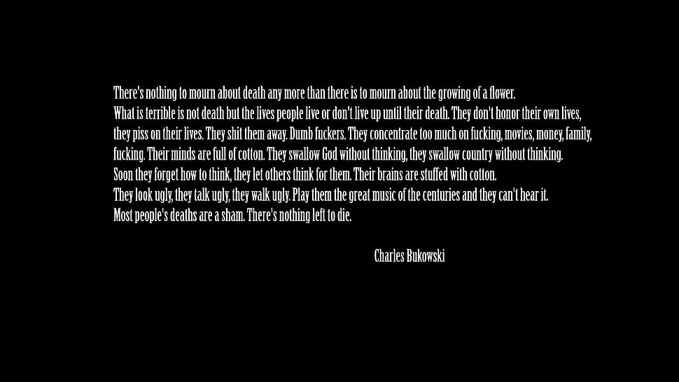 white and black text, quote HD wallpaper