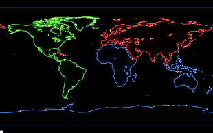 world map illustration, world, map, world map, DefCon HD wallpaper