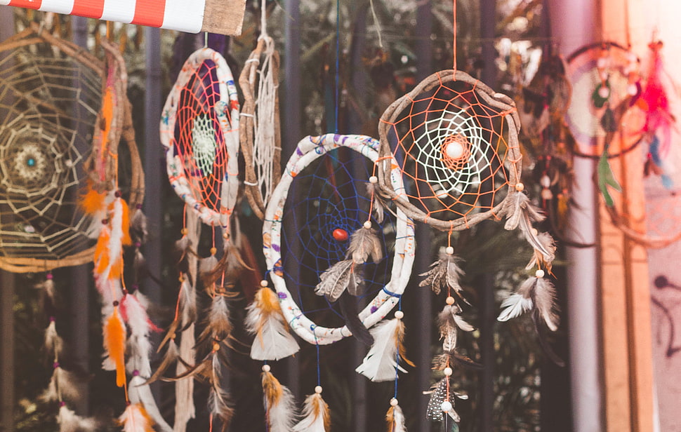assorted dreamcatchers HD wallpaper