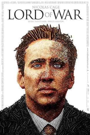 Nicolas Cage Lord of War Where There's a Will, There's a Weapon book cover, Lord of War, Nicolas Cage, movies