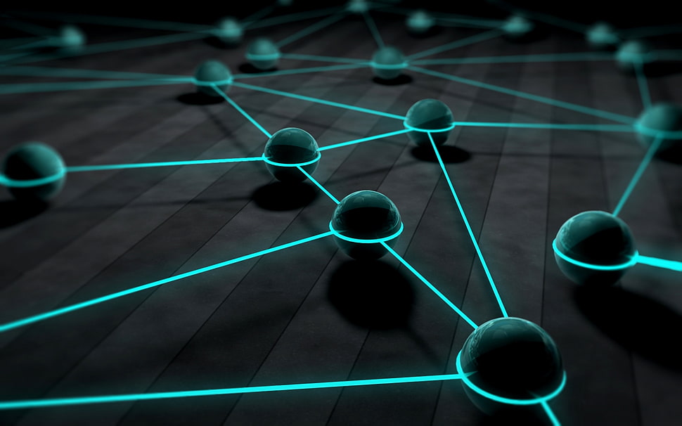 teal electronic logo HD wallpaper