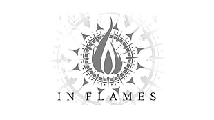 In Flames logo, In Flames, minimalism, metal music, typography