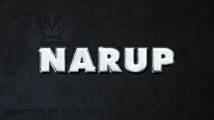 black background with narup text overlay, Photoshop, dump trucks, web design HD wallpaper