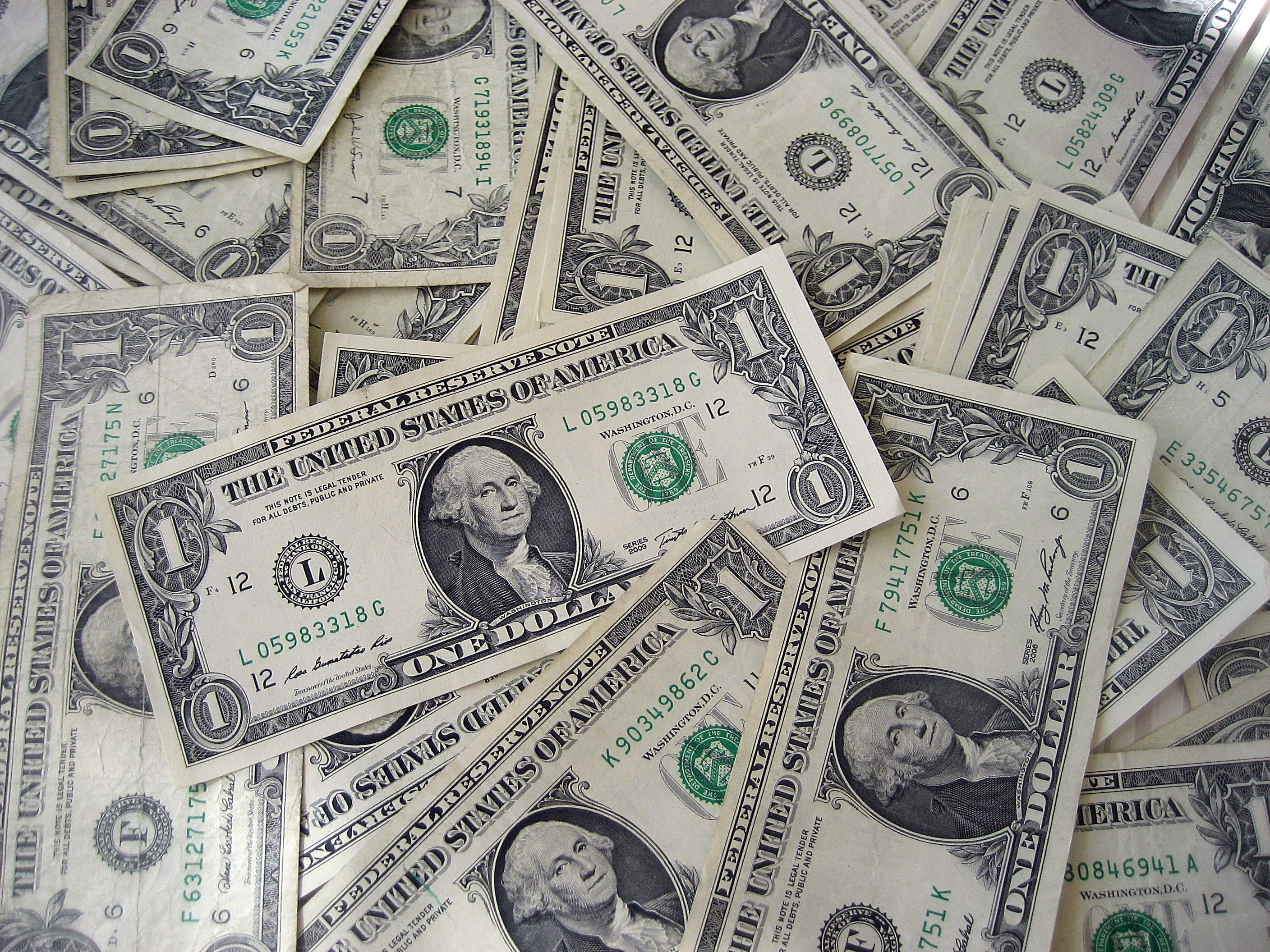 Money Background Folded Twenty Dollar Bills