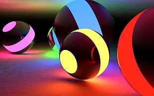 Balls,  Bright,  Light,  Stripes HD wallpaper