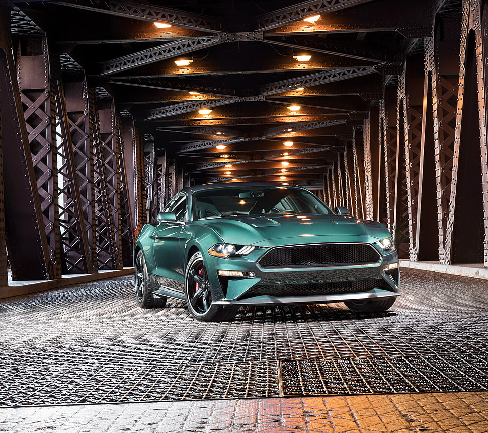 2018 green Ford Mustang HD wallpaper