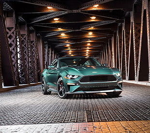 2018 green Ford Mustang