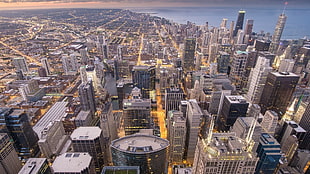 high rise buildings, city, cityscape, Chicago, USA