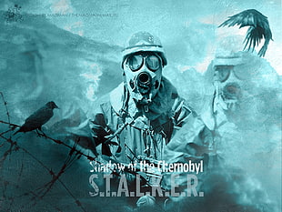 man wearing gas mask HD wallpaper