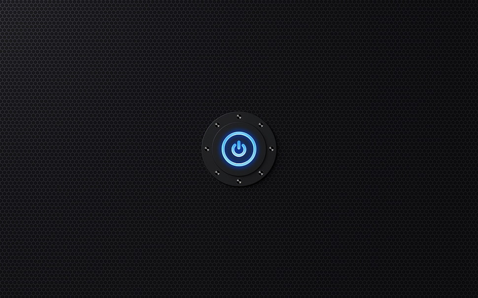 round white power button HD wallpaper