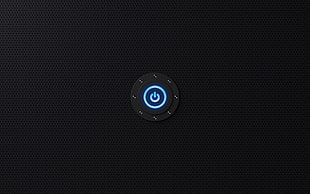 round white power button