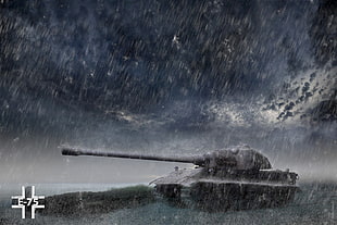 black battle tank HD wallpaper