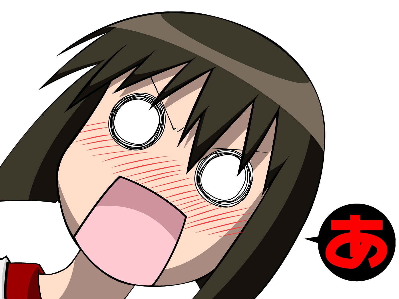 1366x768 resolution | brown-haired shocked anime character illustration