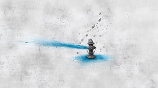 gray fire hydrant, fantasy art