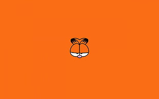 Garfield digital wallpaper, Garfield, minimalism, cat, orange