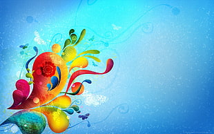 illustration of flowers HD wallpaper