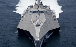 gray battleship, ship, USS Independence (LCS-2) HD wallpaper