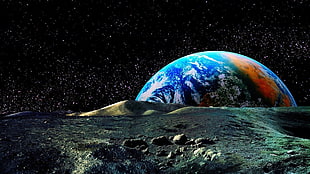 earth digital wallpaper, planet