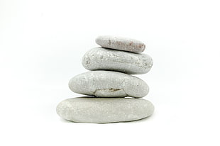 four gray stones
