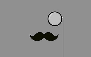 mustache and eyeglasses clip art, mustache, simple background, minimalism