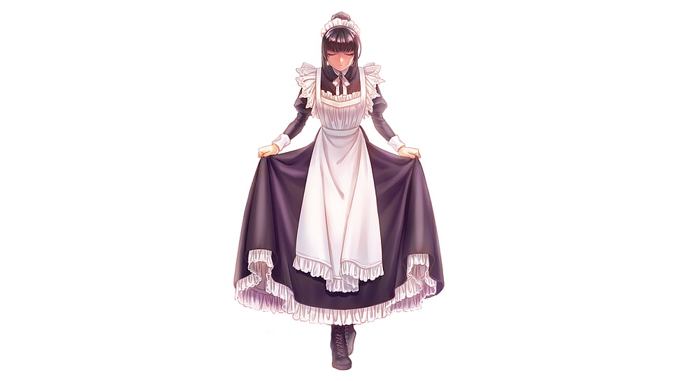 female anime character wearing maid costume illustration, Overlord (anime), maid, Gamma Narberal HD wallpaper