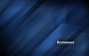 Lenovo logo, Lenovo, artwork, blue