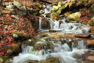 photo of waterfalls HD wallpaper