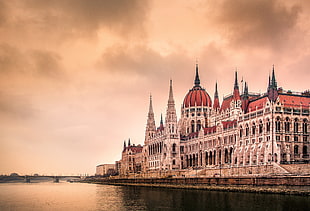 white and brown building, building, Budapest, Hungary, Hungarian Parliament Building