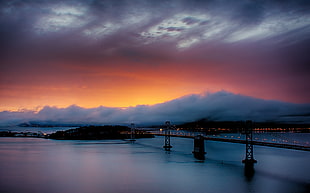 San Francisco Golden Gate bridge  during dusk HD wallpaper