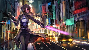 Sword Art Online Gun Gale Online Kirito digital wallpaper
