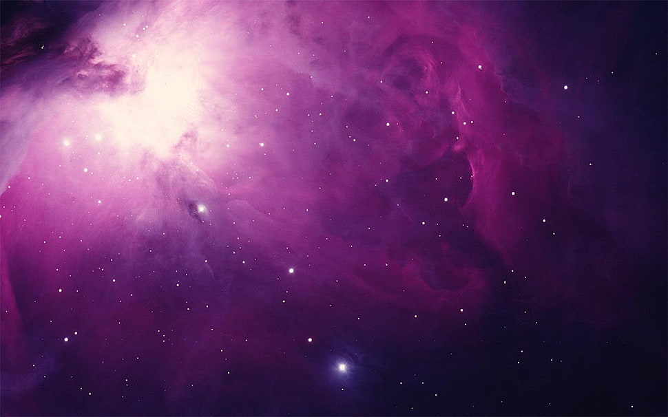purple galaxy illustration, space, nebula, Orion, space art HD wallpaper