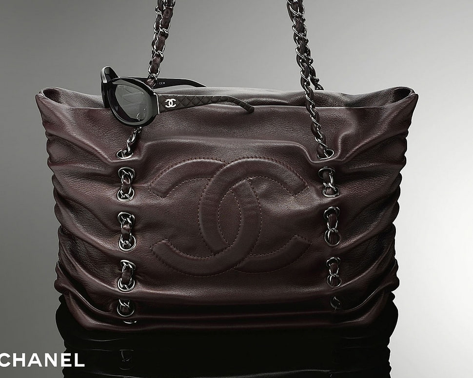 brown Chanel bag HD wallpaper