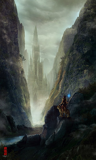 game screenshot, artwork, fantasy art, castle