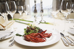 Crayfish,  Dish,  Plate,  Salad