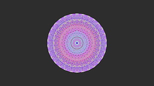 round purple and white illustration, digital art