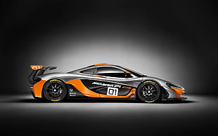 black and orange Mclaren sport car, McLaren, McLaren P1 GTR, McLaren P1