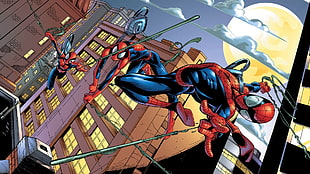 Spider-Man Spider Verse digital wallpaper, comics, Spider-Man