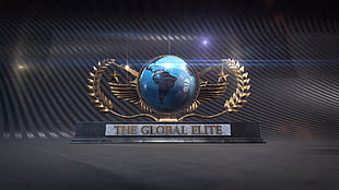gold and blue The Global Elite trophy, Counter-Strike, Counter-Strike: Global Offensive HD wallpaper